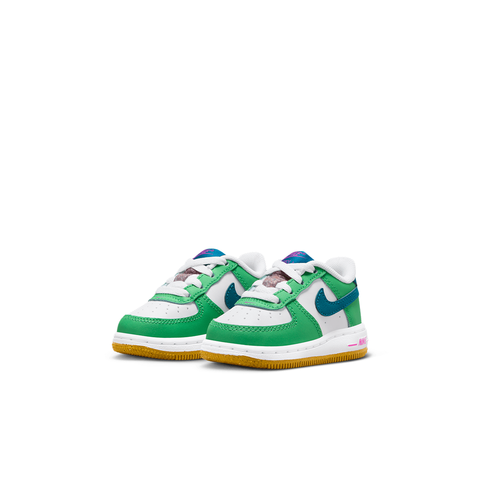 Nike Air Force 1 LV8 White/Green Abyss/Spring Green Toddler